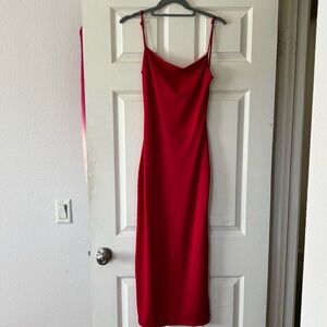 Vintage Red Maxi Slip Dress Size M